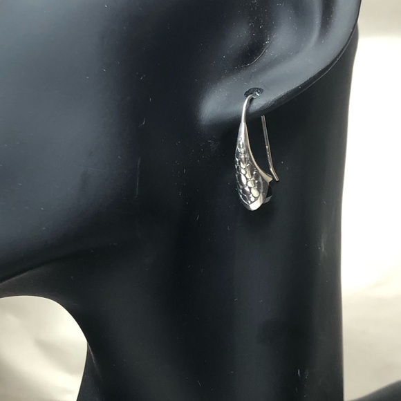 Faceted Black Onyx Sterling Silver Drop Earrings - Picture 3 of 15